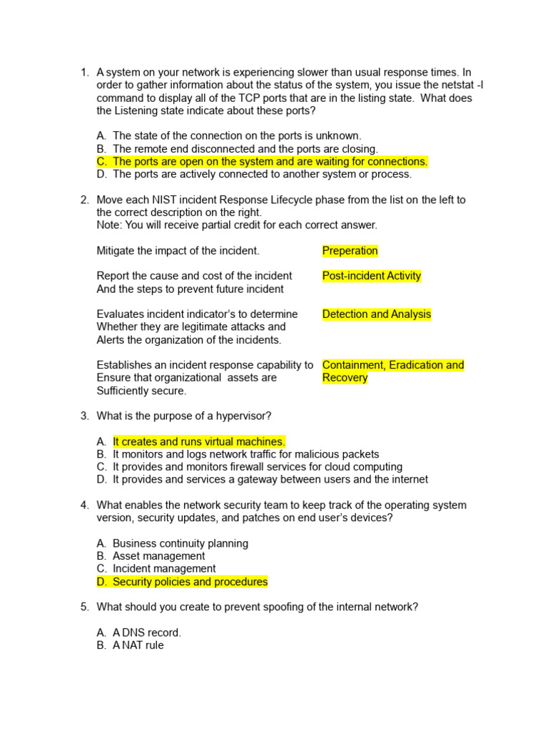 Network Security and Incident Response Guide | PDF | Security ...