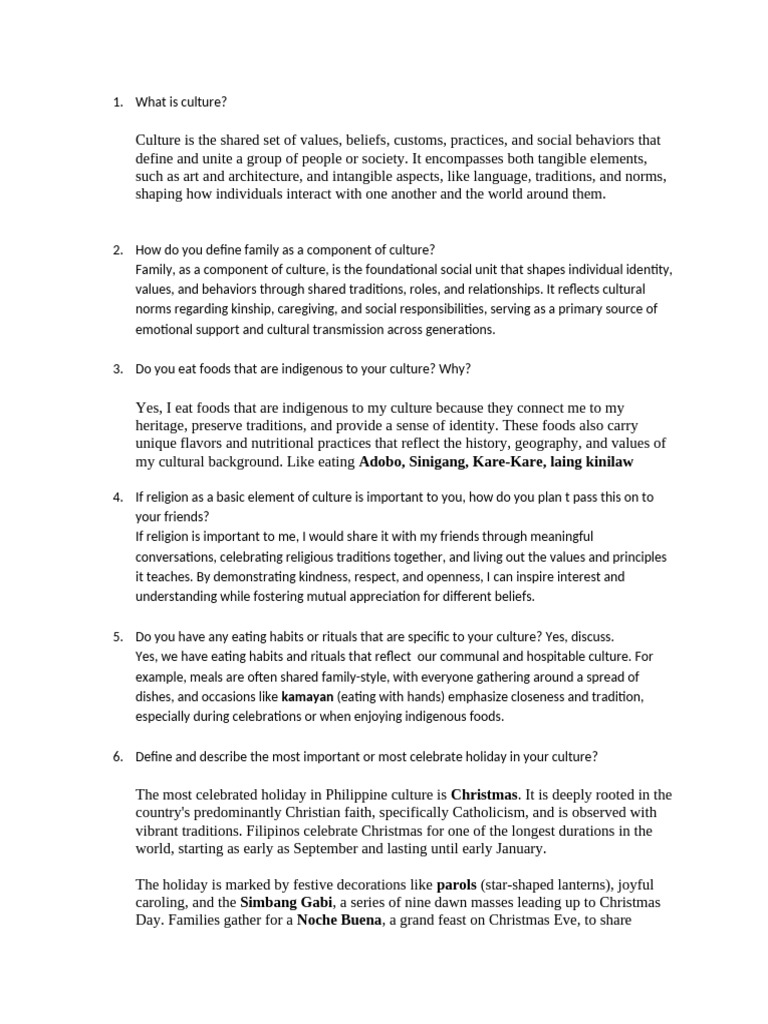 What Is Culture Pdf Notes