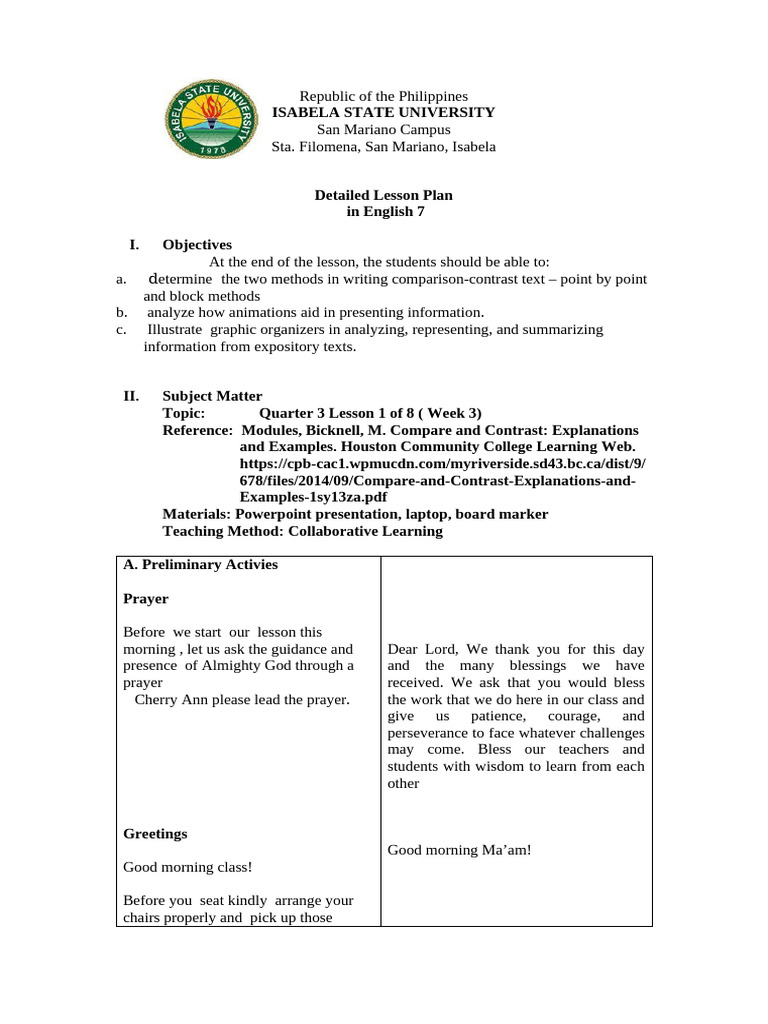 Detailed Lesson Plan | PDF | Cebu