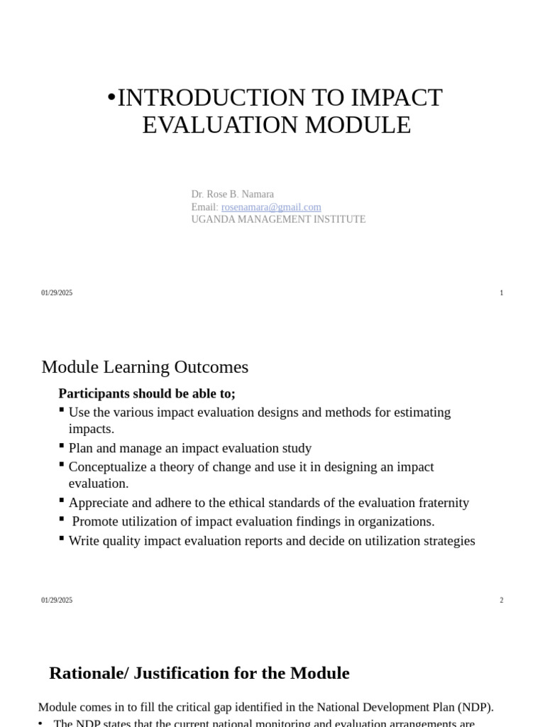 Introduction To Impact Evaluation (Rose) | PDF | Evaluation ...
