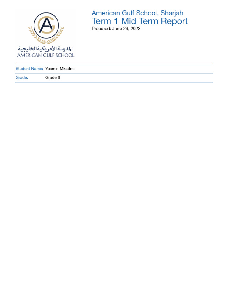 Yasmin Mkadmi's Term 1 Report 2023 | PDF | Creativity | Thought