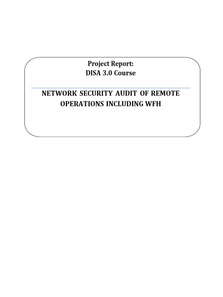 Network Security Audit for Remote Work | PDF | Security | Computer Security