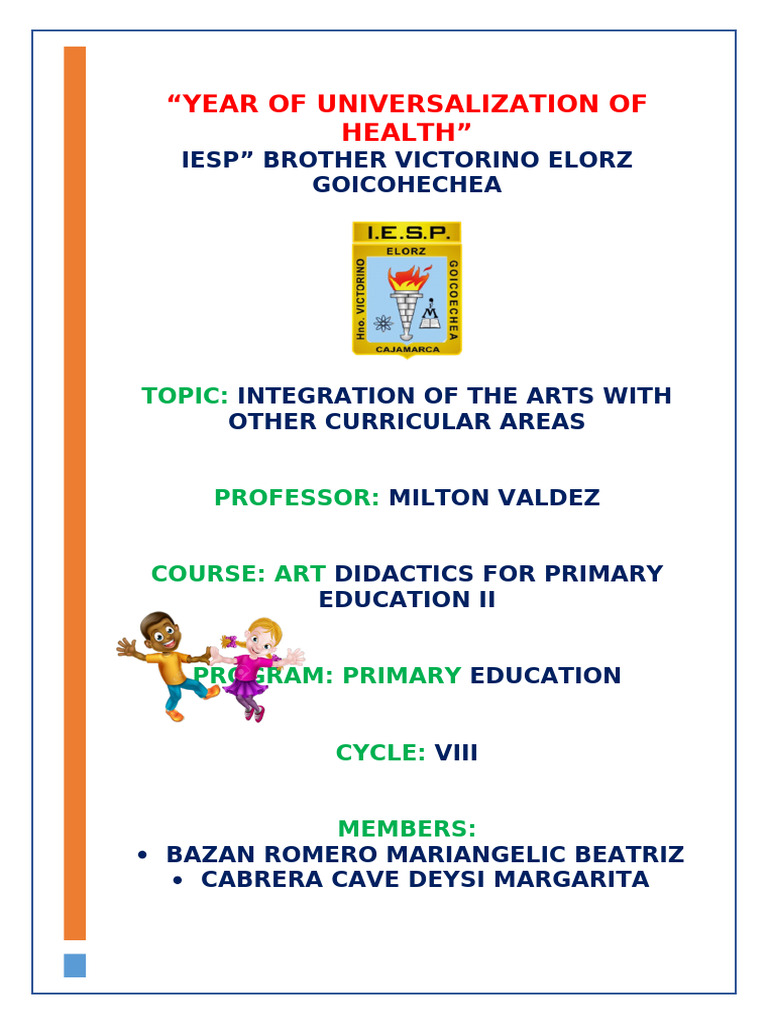 Report - Integration of The Arts With Other Curricular Areas | PDF ...
