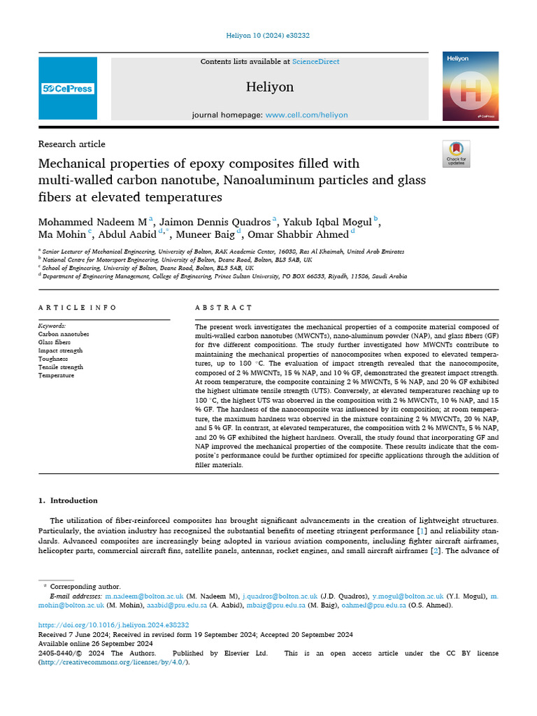 Mechanical Properties of Epoxy Composites | PDF | Composite Material ...