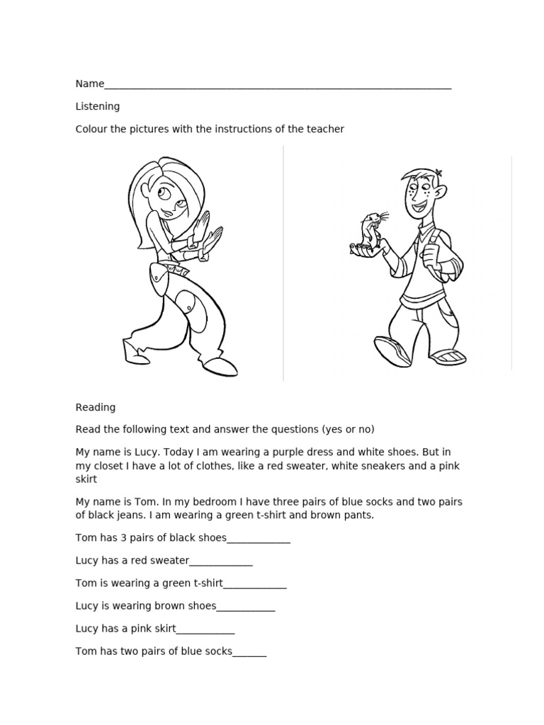 Worksheet Colours | PDF