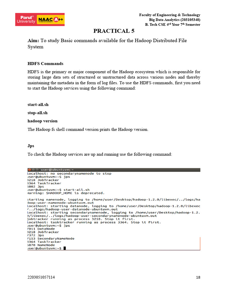 HDFS Command Basics for Big Data | PDF | Computer File | Apache Hadoop