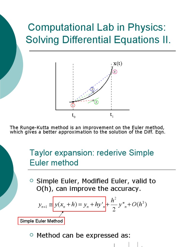 Runge-Kutta Methods for Differential Equations | PDF | Mathematical ...