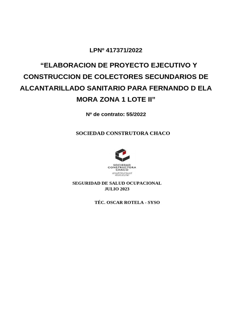 Julio Syso 3 | PDF | Seguridad y salud ocupacional | Infraestructura
