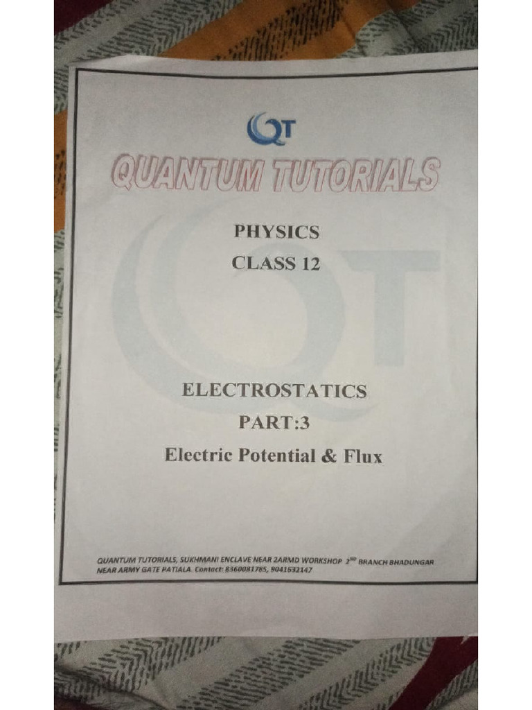 Ch2 Electrostatics Potential and Capacitance | PDF