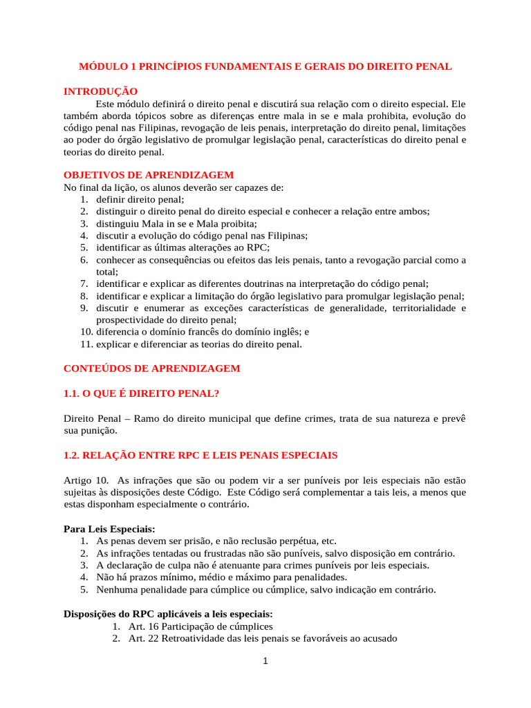 Livro de Direito Penal 1 | PDF | Crimes | Crime e Violência