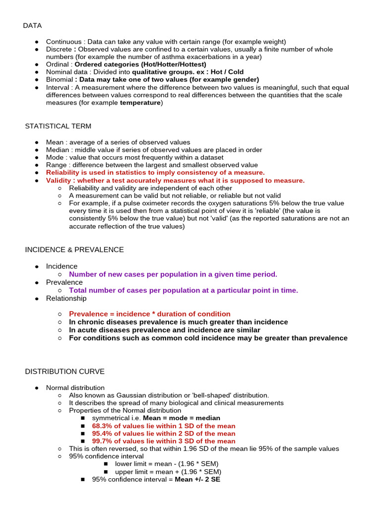 Understanding Data Types and Statistics | PDF | Type I And Type Ii ...