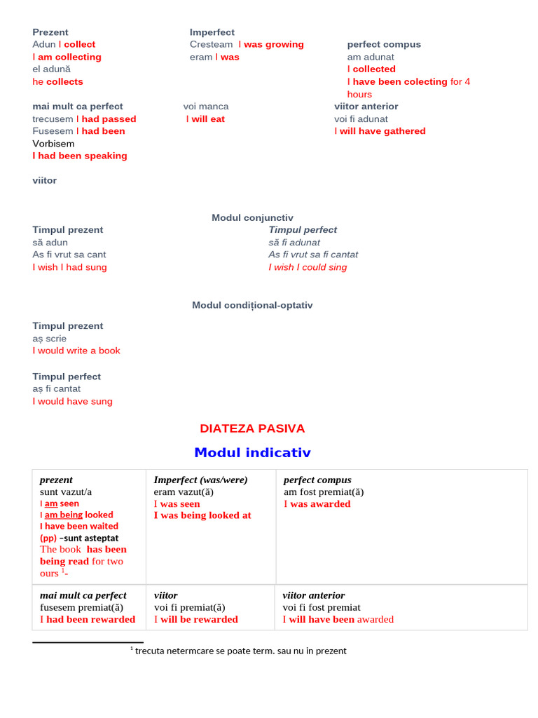 Timpurile | PDF | Linguistics | Grammar