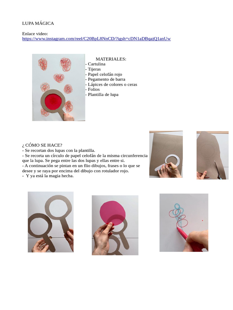 Cómo hacer una lupa mágica reciclable | PDF