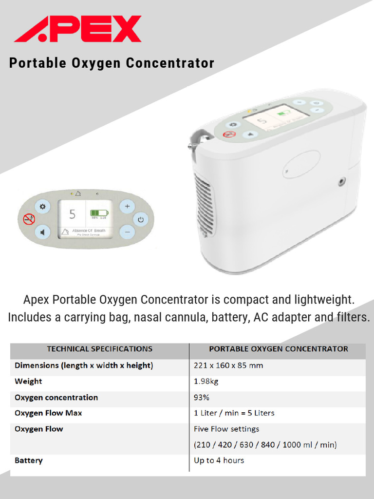 Portable Oxygen Concentrator | PDF