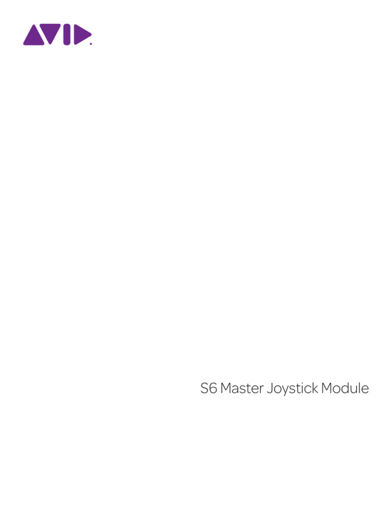Avid S6 Master Joystick Module Guide | PDF | Electromagnetic ...