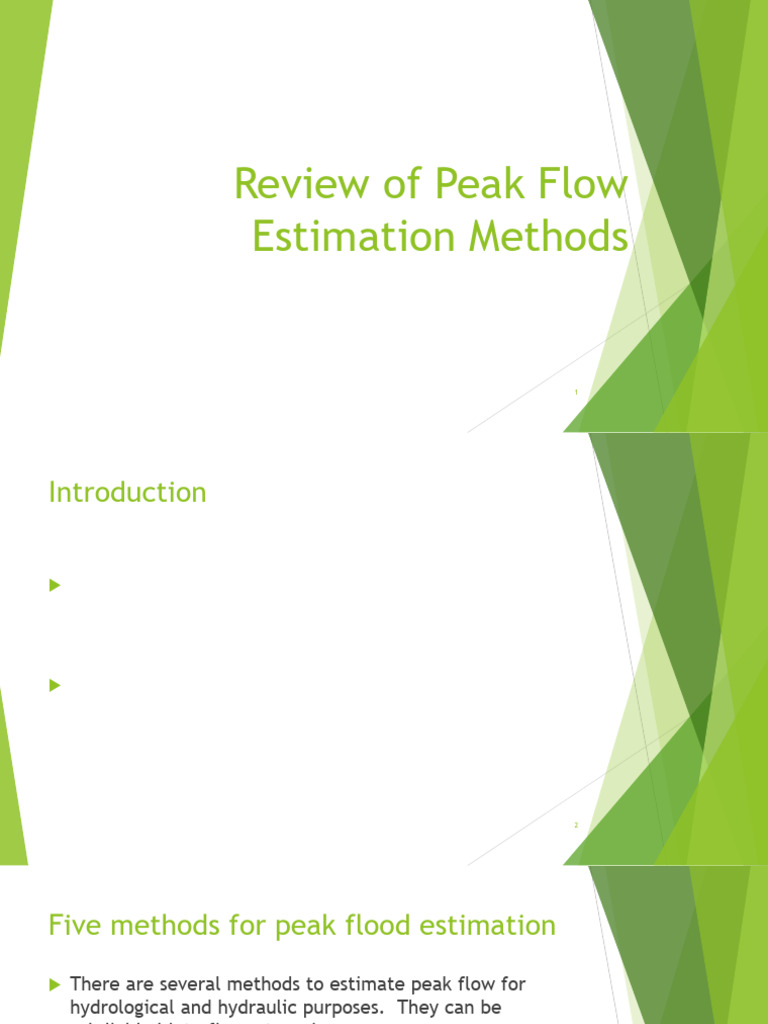 Peak Flow Estimation Methods Overview | PDF | Drainage Basin | Flood