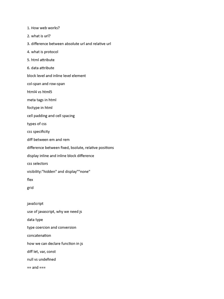 html, css, js | PDF