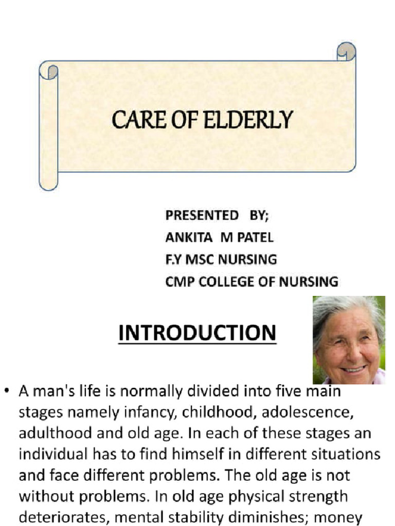 Care of Elderly | PDF