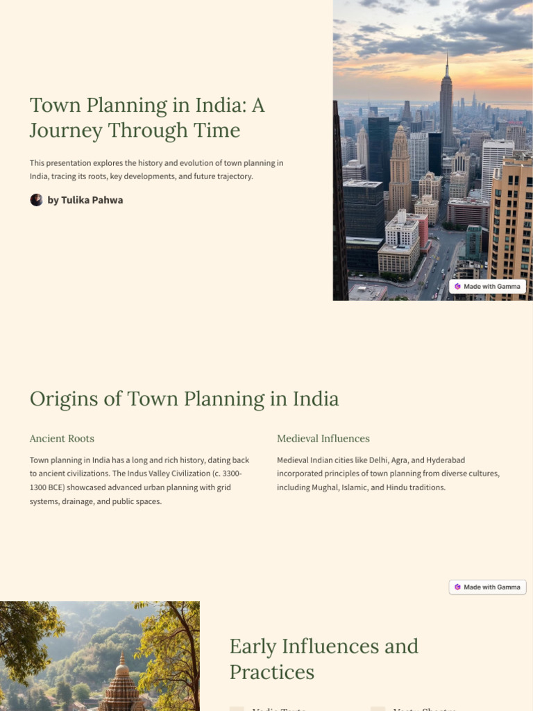 Evolution of Town Planning in India | PDF | Urban Planning | Green Building