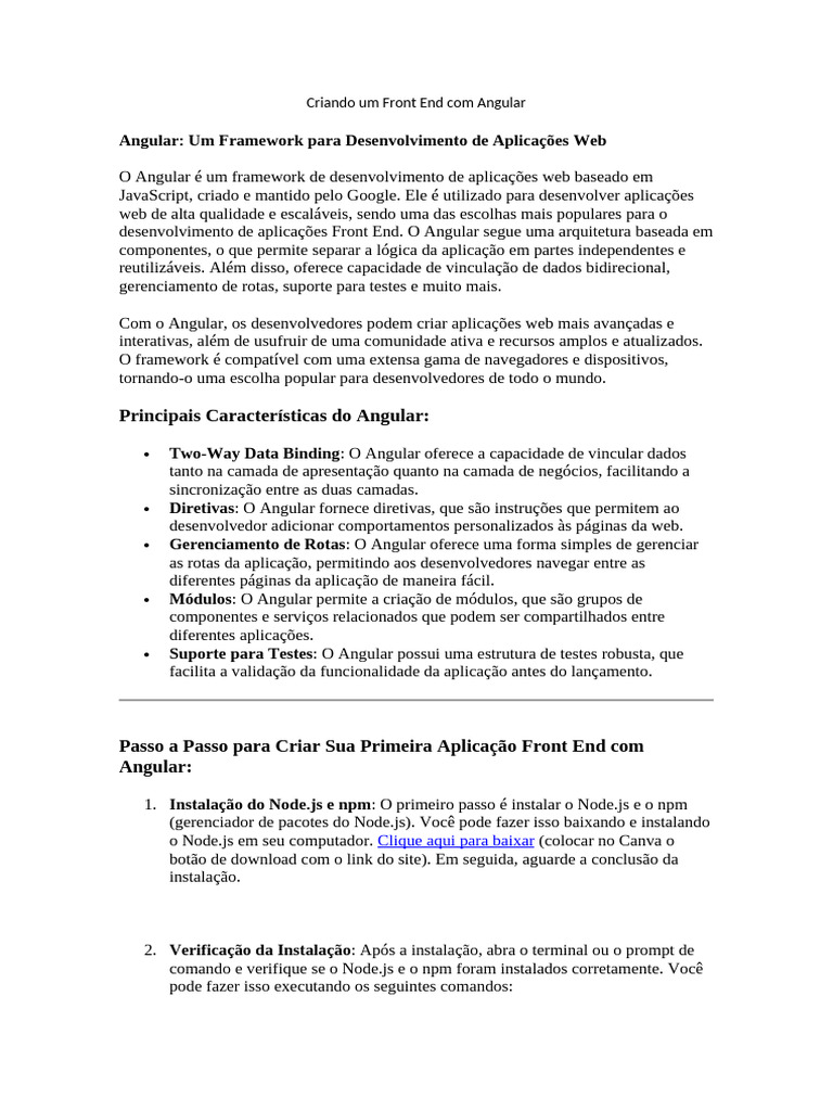 Criando Aplicações Web com Angular | PDF | Rede mundial de computadores ...