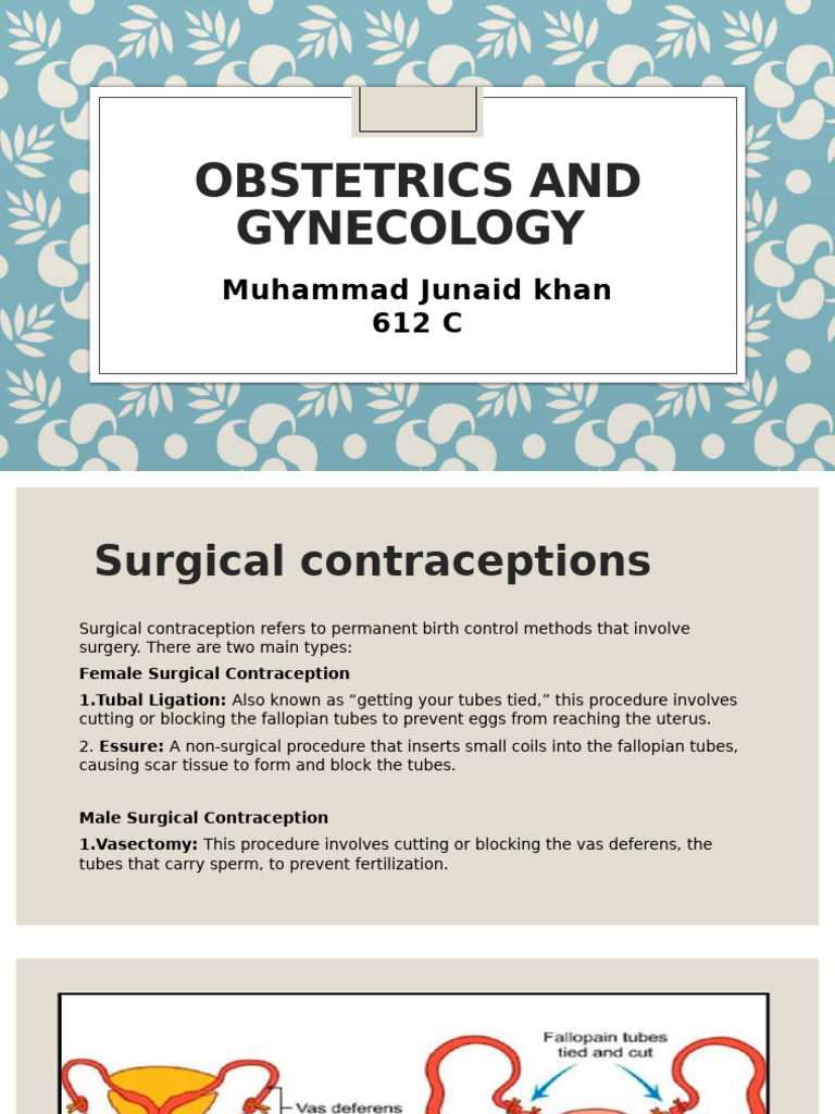 Obstetrics and Gynecology | PDF | Birth Control | Medicine
