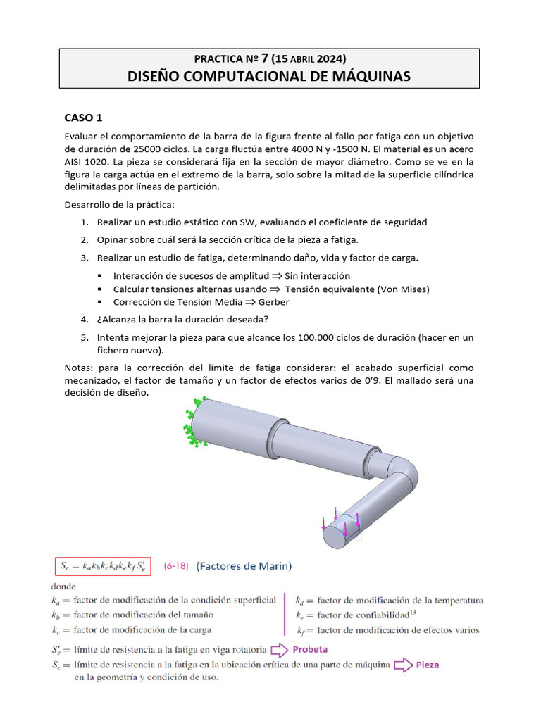 Análisis de Fatiga en Diseño de Máquinas | PDF | Fatiga (material ...
