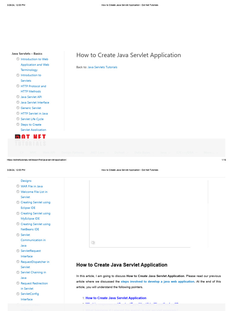 How To Create Java Servlet Application | PDF | World Wide Web ...