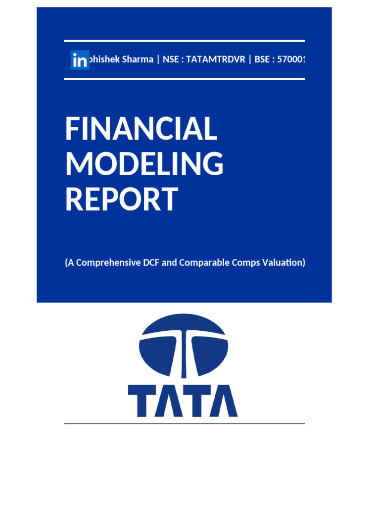 Tata Motors Financial Modeling Report | PDF | Balance Sheet | Business ...
