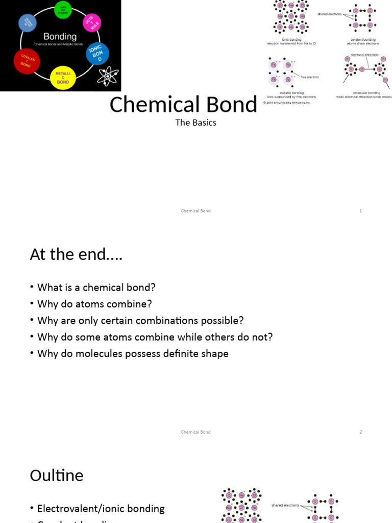 Understanding Chemical Bonds Basics | PDF | Chemical Bond | Chemistry