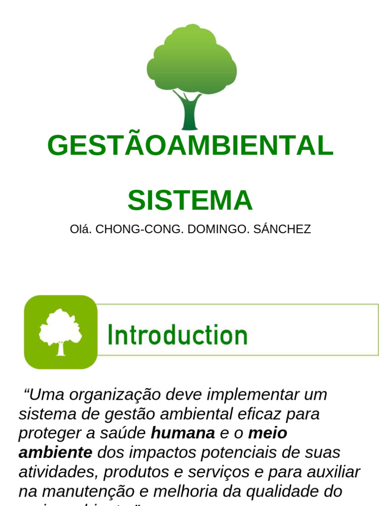 Sistema de Gestão Ambiental ISO 14001 | PDF | Avaliação do ciclo de ...