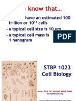 Cell Biology Lecture 1 & 2 Sem I 2011-2012 Introduction To Cell Biology, Cell As The Basic Unit of Life SPIN