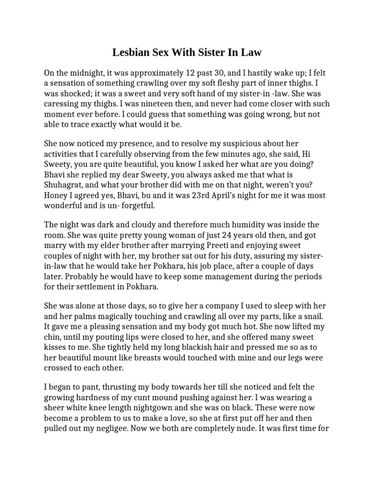 Lesbian Sex With Sister in Law | PDF