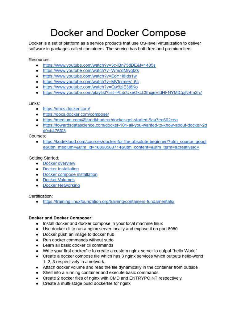 Docker - By Shivansh Vasu | PDF | Linux | Software