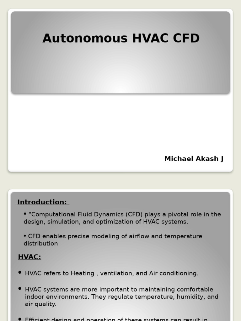 Autonomous HVAC CFD Optimization | PDF