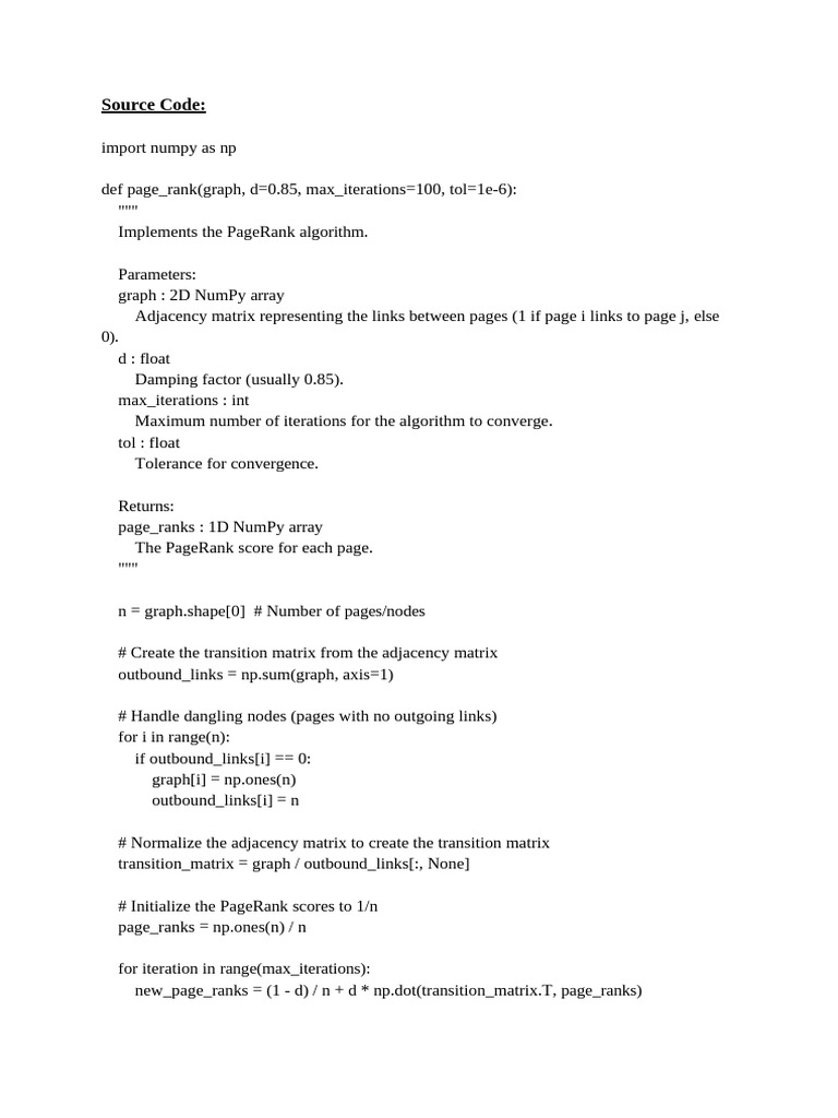 Web Mining Lab Source Code 1-12 PRINT | PDF | Algorithms | Applied ...