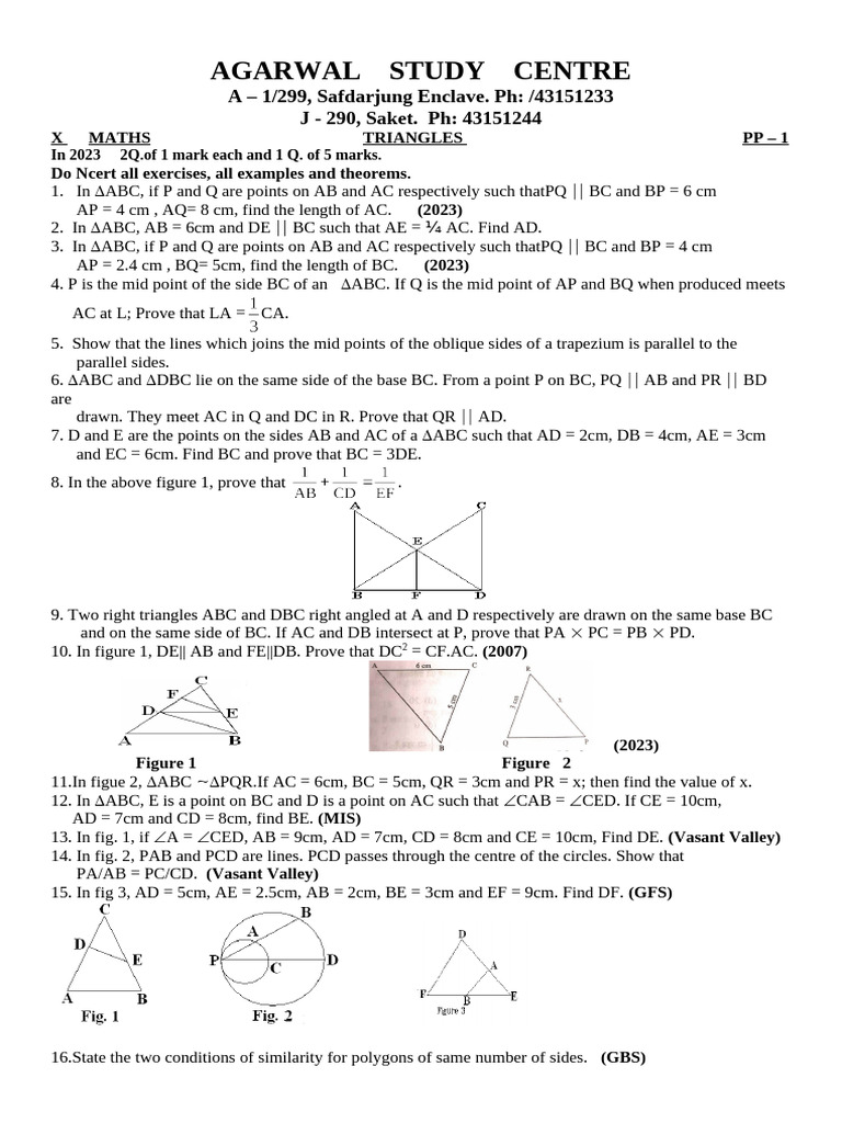 Maths Triangle Problems and Solutions | PDF | Classical Geometry | Euclid