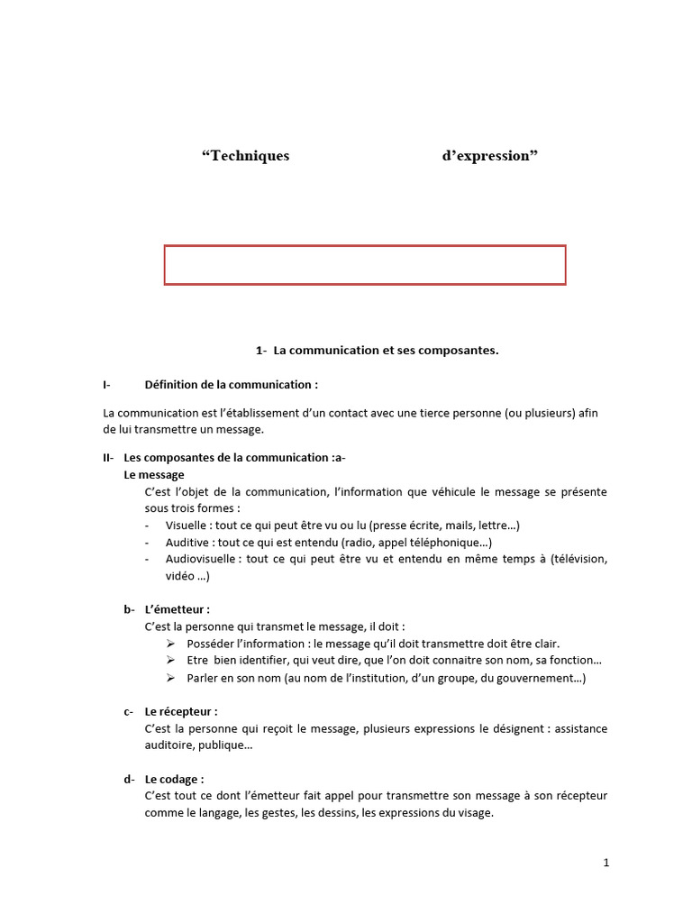 Communication Scientifique et ses Composantes | PDF | la communication ...