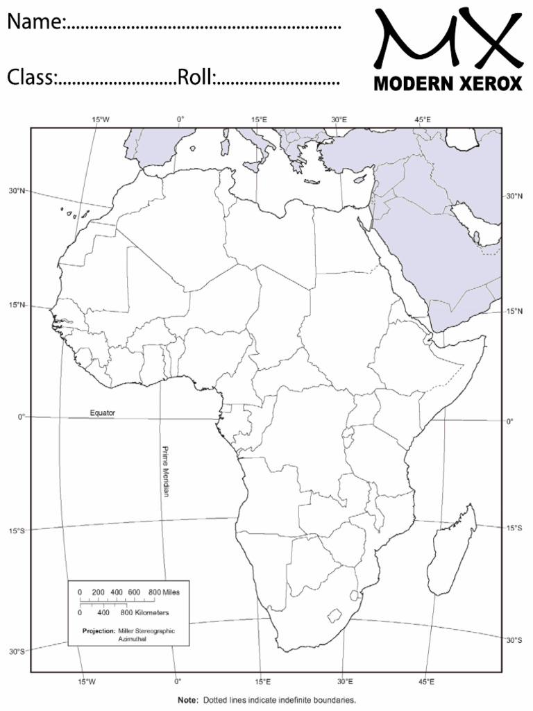 Africa Outline Map PDF Resources | PDF