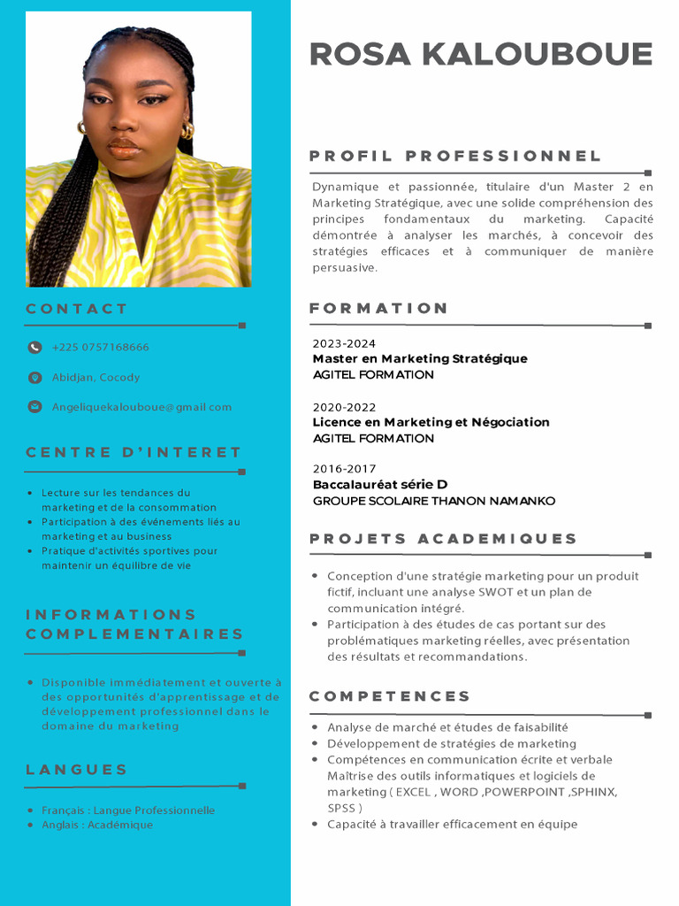 CV Rosa Kalouboue | PDF