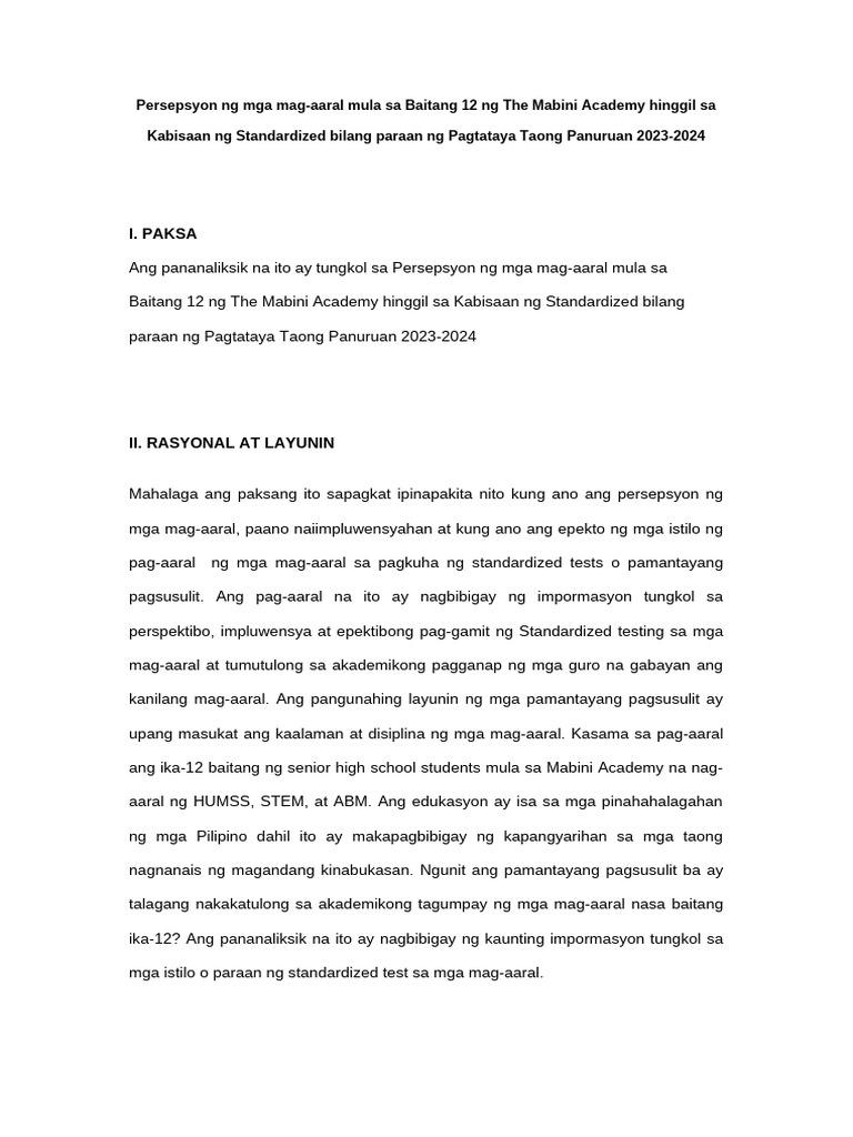 Konseptong Papel | PDF