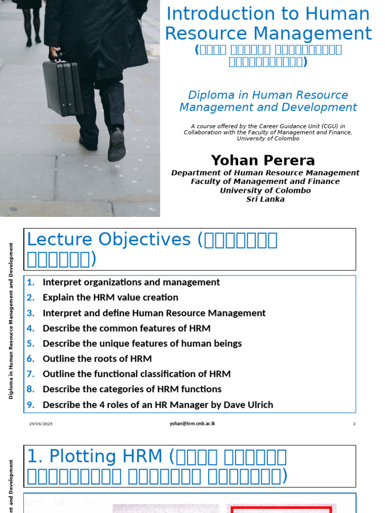 Diploma in HR Management Overview | PDF | Human Resource Management ...