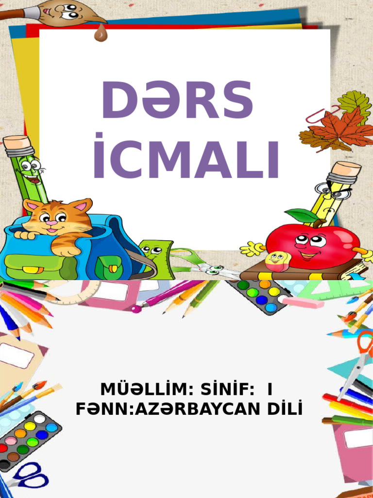 1 Ci Sinif Meyvələrin Söhbəti | PDF