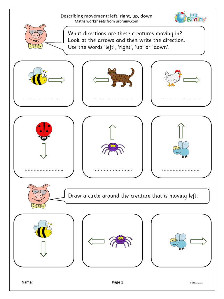 Directional Movement Worksheets | PDF