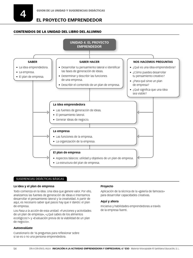 Ideas y Planes para Emprendedores | PDF | Business | Iniciativa empresarial