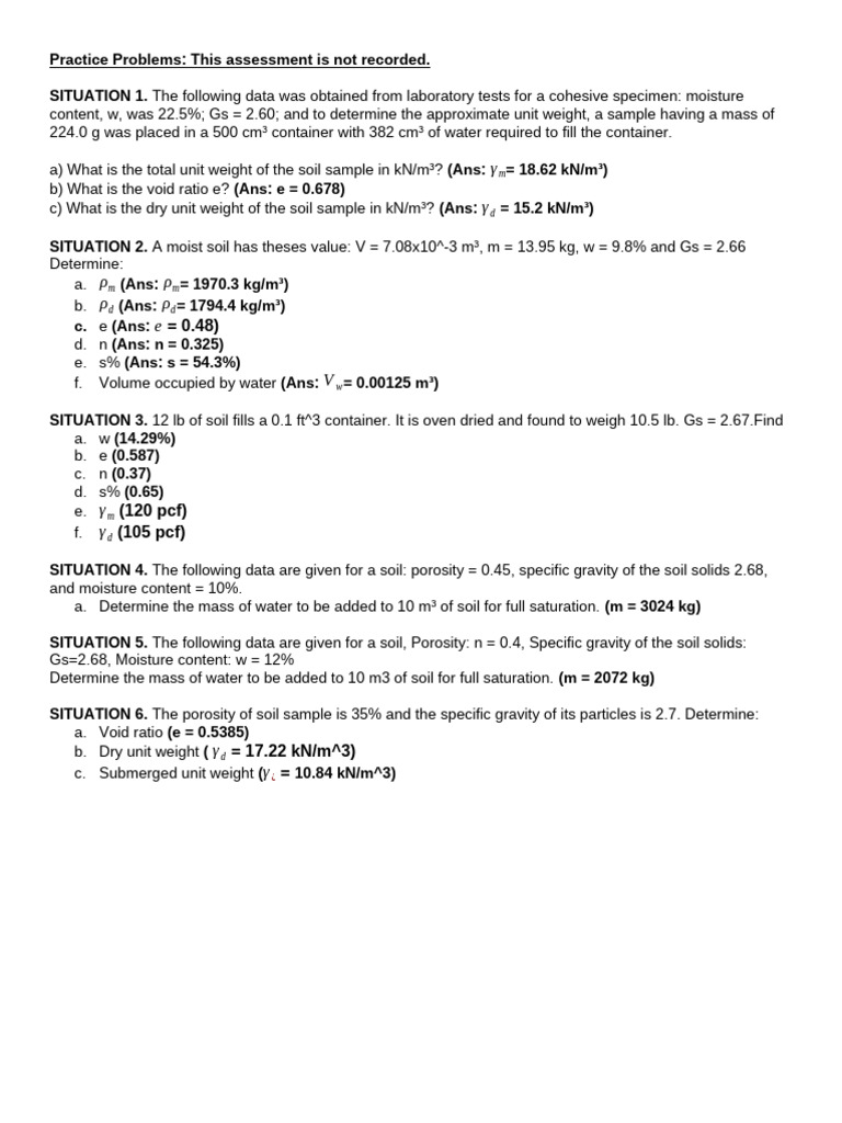 Practice Problems LESSON 1 AND 2 | PDF