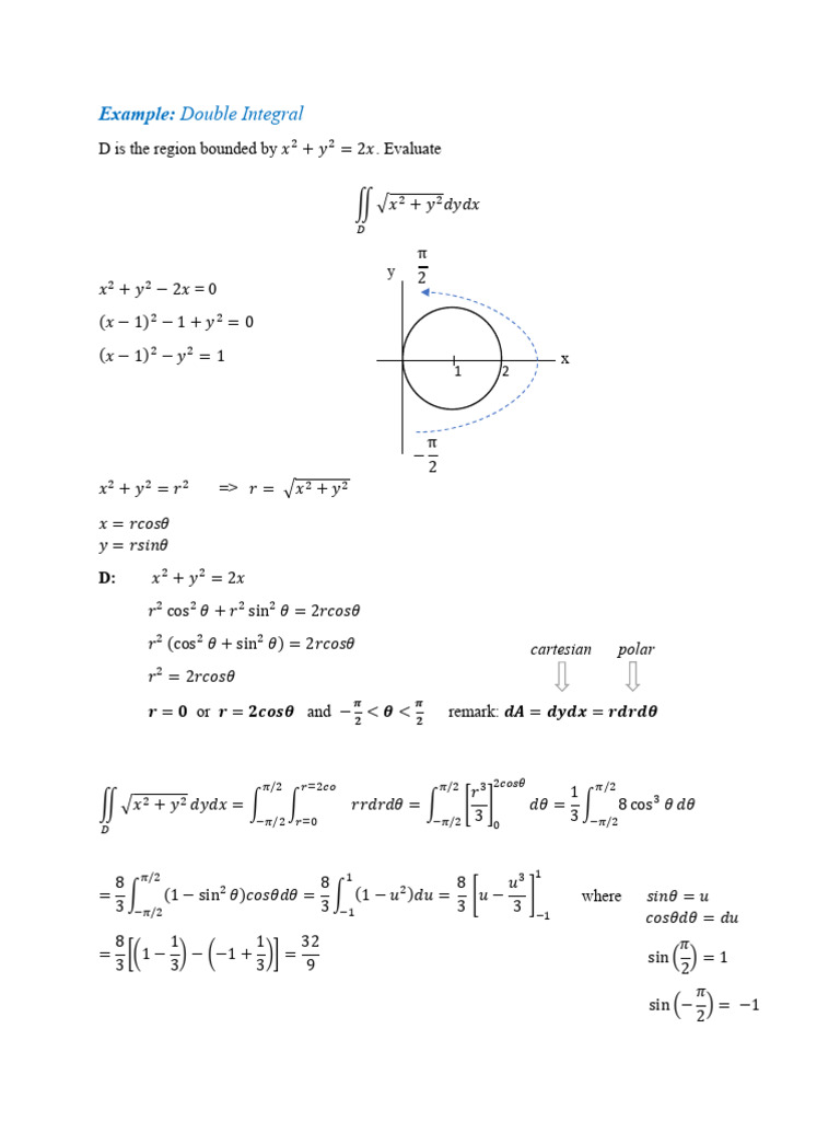double integral example | PDF