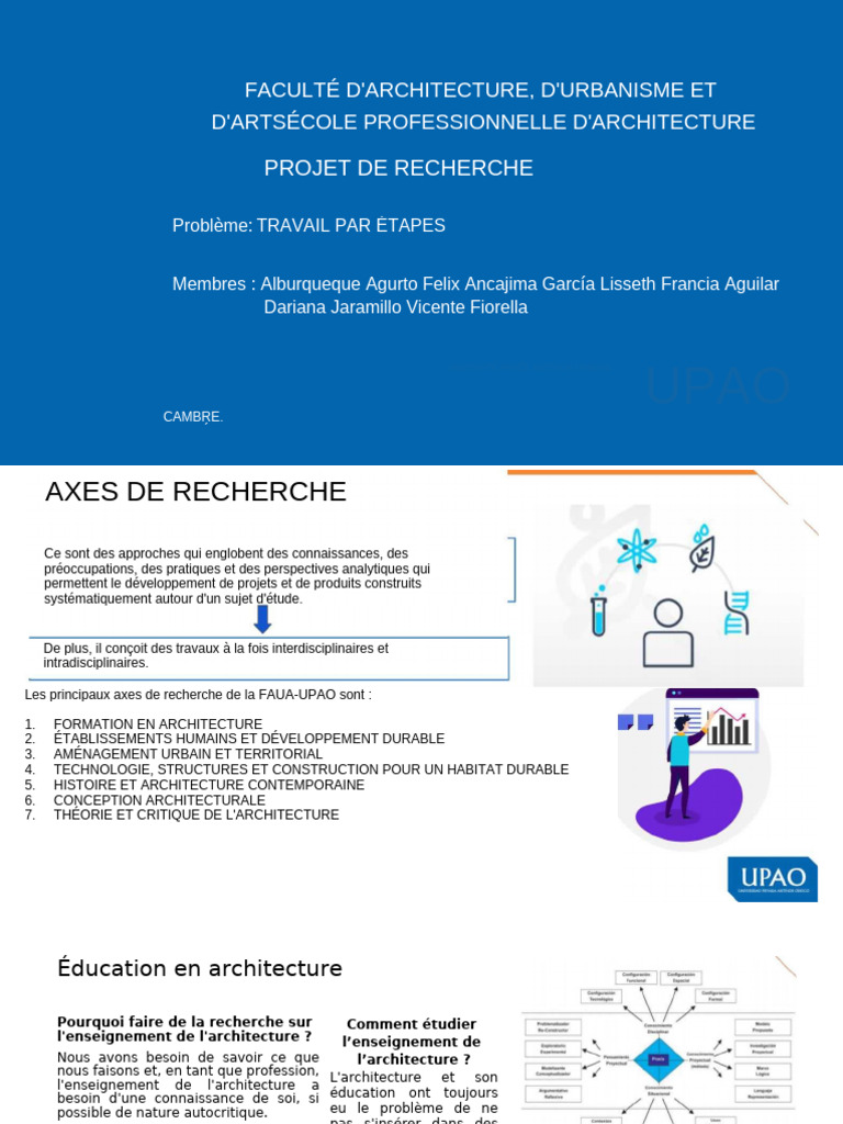 Recherche en architecture et urbanisme UPAO | PDF | Développement ...