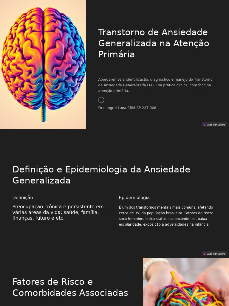 Manejo do Transtorno de Ansiedade Generalizada | PDF | Ansiedade ...