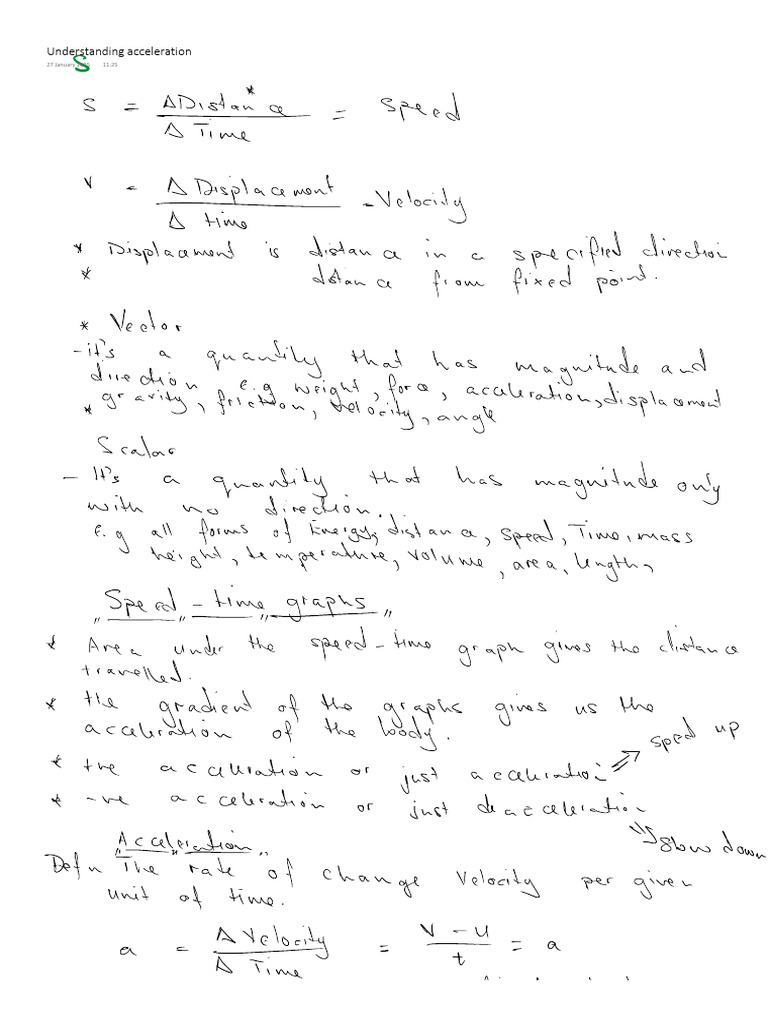 Understanding Acceleration 27-01-25 | PDF