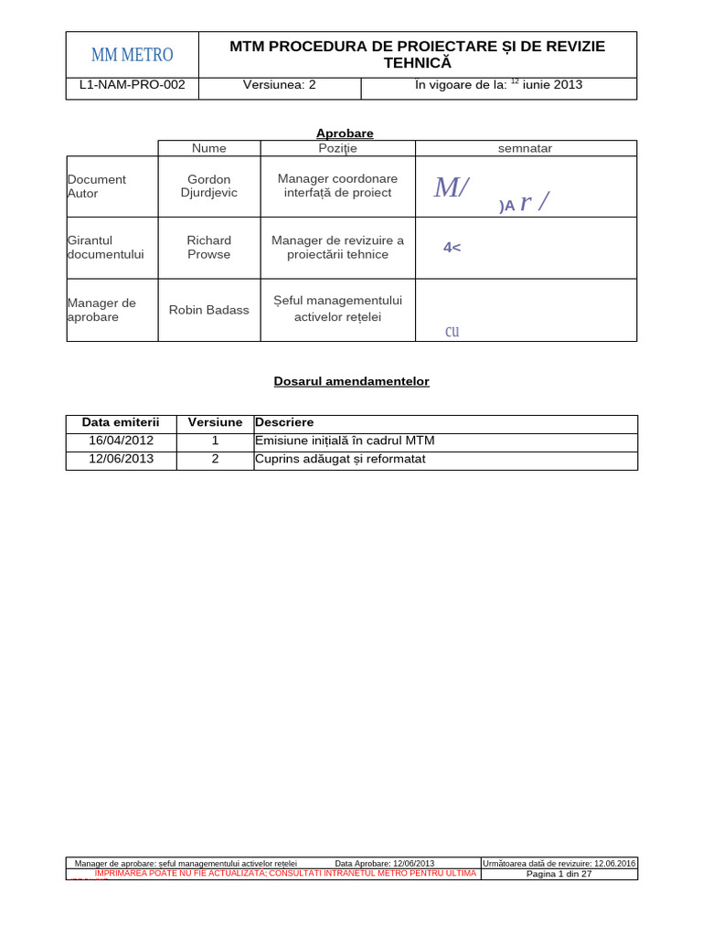 L1-Nam-Pro-002 (2) MTM Design and Technical Review Procedure | PDF